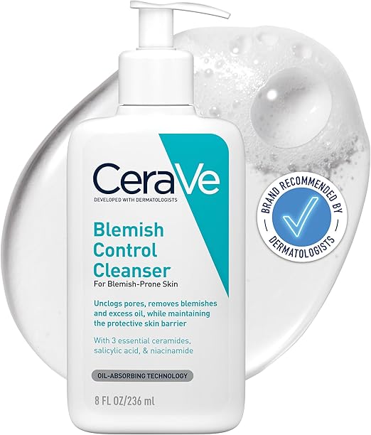 CeraVe Blemish Control Face Cleanser with 2% Salicylic Acid & Niacinamide